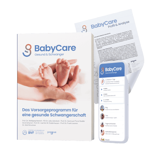 BabyCare Handbuch mit App und persönlichem Analysebrief
