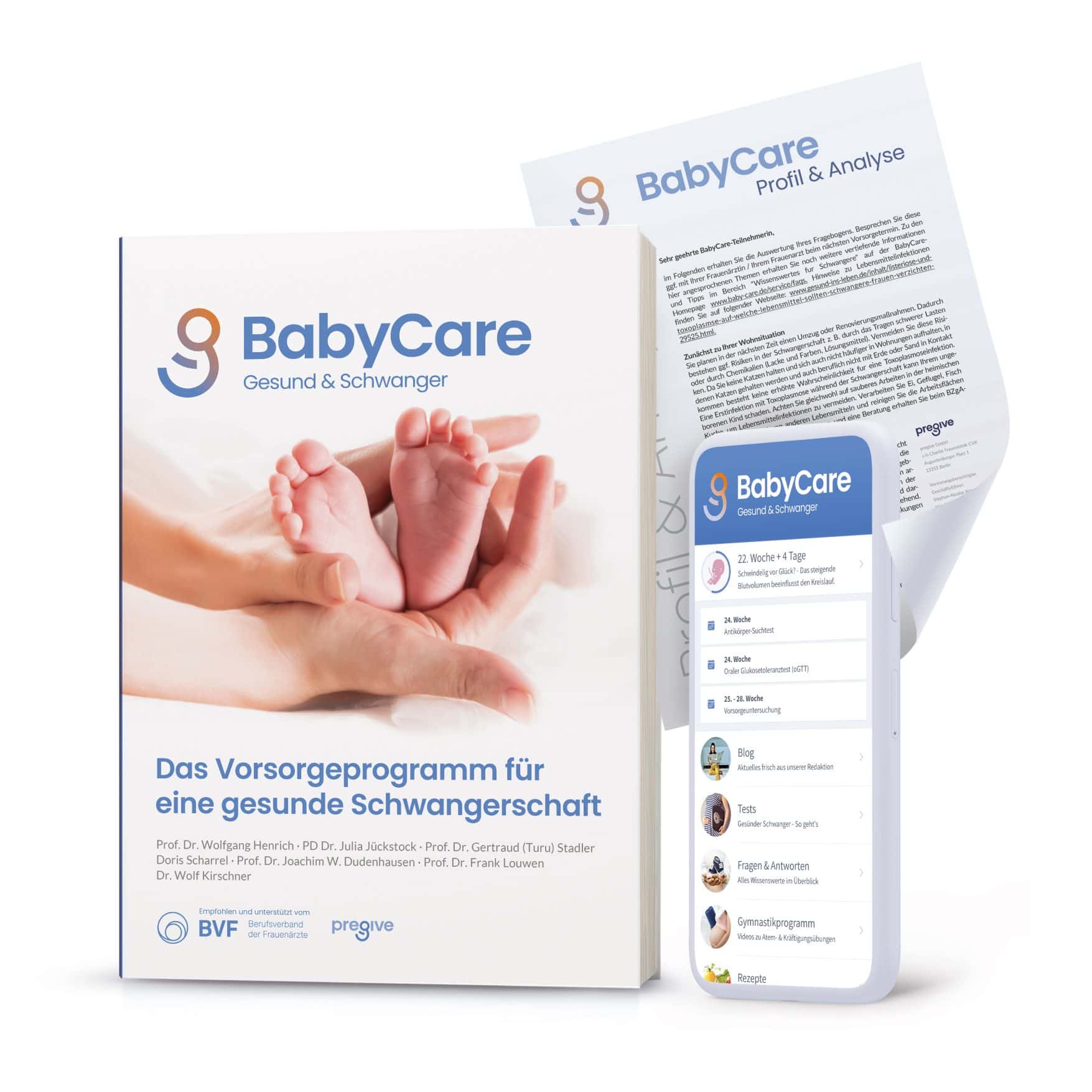 BabyCare Handbuch mit App und persönlicher Analyse