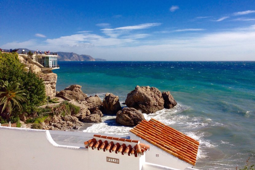Das Meer an der Küste von Andalusien
